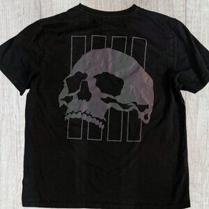 Four Eyes Clothing iiii Graphic Tee T-Shirt Black Skull Toxic Goth Streetwear XL
